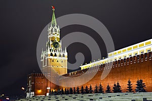 A Spasskaya tower of Moscow Kremlin, Russia