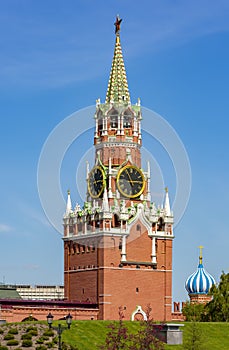 Spasskaya tower in Moscow Kremlin, Russia