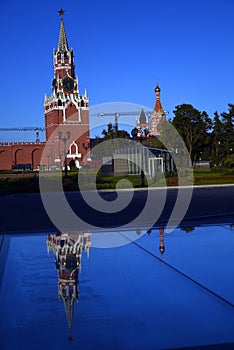 Spasskaya tower of Moscow Kremlin. UNESCO World Heritage Site.