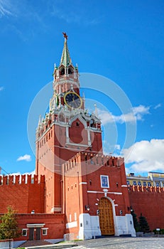 Spasskaya tower at Red Square in Moscow