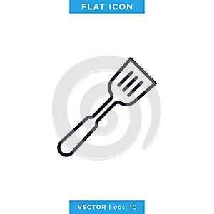 Spatula Icon Vector Design Template. Kitchenware Tool.