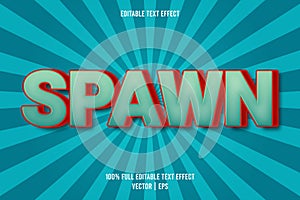 Spawn editable text effect comic style