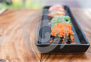 spawn eggs sushi with mixed sushi set