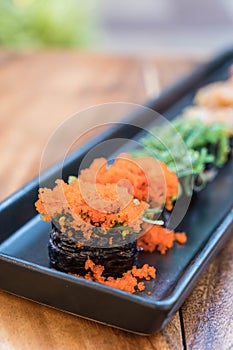 spawn eggs sushi with mixed sushi set