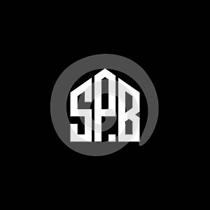 SPB letter logo design on BLACK background. SPB creative initials letter logo concept. SPB letter design.SPB letter logo design on photo