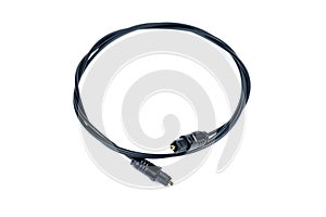 Spdif digital optical audio coaxial cable isolated on a white