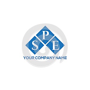 SPE letter logo design on white background. SPE creative initials letter logo concept. SPE letter design photo