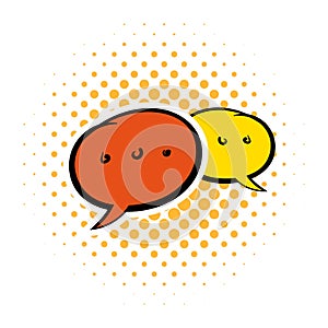 Speach bubles comics icon