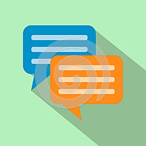 Speach bubles flat icon