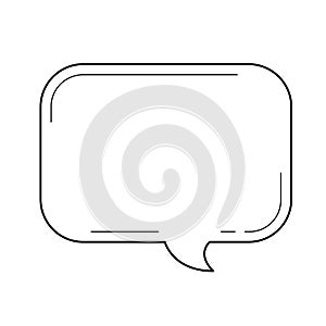 Speach square vector line icon.