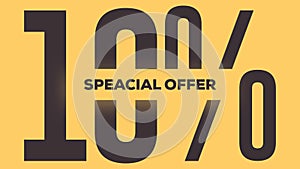 Speacial offer 10% off illustration use for landing page,website, poster, banner, flyer, background,label, wallpaper,sale