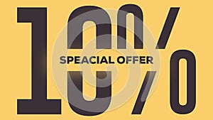 Speacial offer 10% word animation motion graphic video with Alpha Channel, transparent background use for web banner, coupon,sale