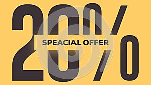 Speacial offer 20% off illustration use for landing page,website, poster, banner, flyer, background,label, wallpaper,sale