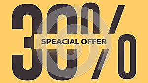 Speacial offer 30% off illustration use for landing page,website, poster, banner, flyer, background,label, wallpaper,sale