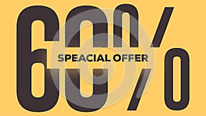 Speacial offer 60% off illustration use for landing page,website, poster, banner, flyer, background,label, wallpaper,sale