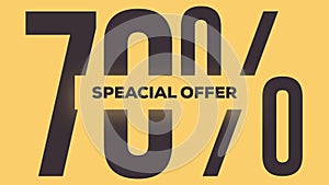 Speacial offer 70% word animation motion graphic video with Alpha Channel, transparent background use for web banner, coupon,sale