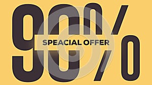 Speacial offer 90% word animation motion graphic video with Alpha Channel, transparent background use for web banner, coupon,sale