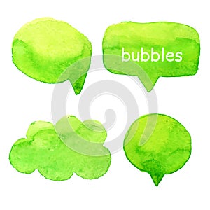 Speak bubbles watercolor set vector