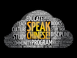 SPEAK CHINESE! word cloud