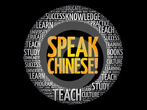 SPEAK CHINESE! word cloud