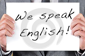 We speak english