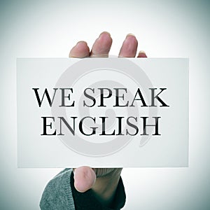 We speak english