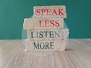 Speak less listen more symbol.