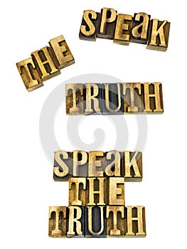 Speak the truth concept letters