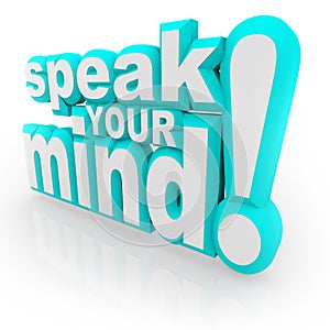 Speak Your Mind 3D Words Encourage Feedback