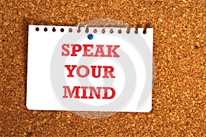 Speak your mind on paper