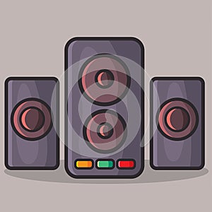 Speaker active vector illustration in flat style