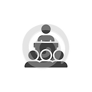 Speaker and audience vector icon