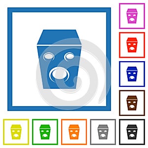 Speaker flat framed icons
