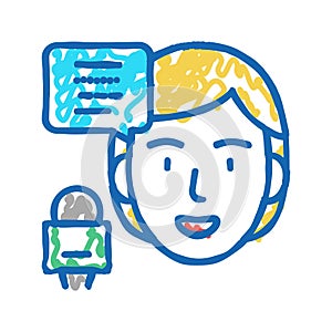 speaker forum icon doodle illustration