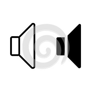 Speaker glyph icon. Multimedia icon