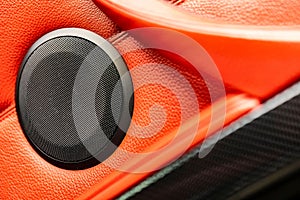 Speaker grill sport car interior