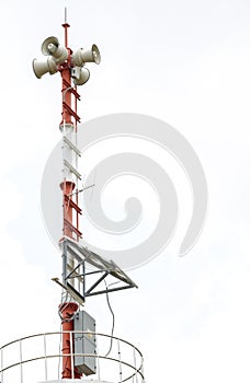 Speaker on high tower