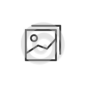 Photos icon on white background