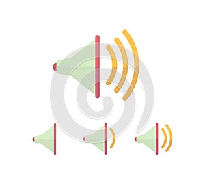 Speaker Icon Vector. Volume up and down.