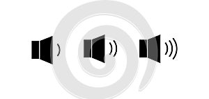 Speaker Icon Vector. Volume up and down.