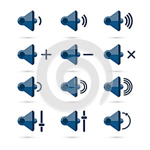 Speaker icon set