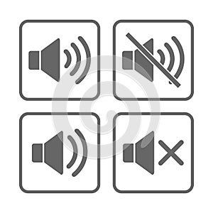 Speaker icon vector design symbol