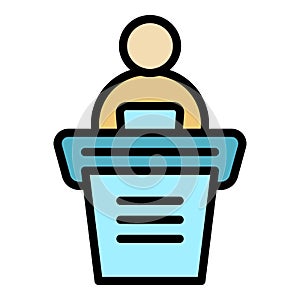 Speaker icon vector flat