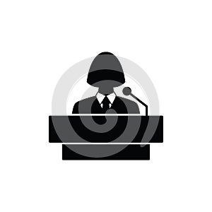 Speaker icon vector orator sign