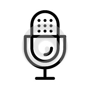 Speaker vector thin line icon