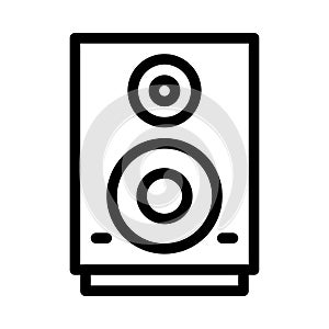 Speaker vector thin line icon