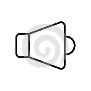 Speaker vector thin line icon
