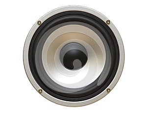 Speaker isolated on white photo