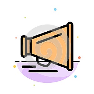 Speaker, Laud, Motivation Abstract Flat Color Icon Template