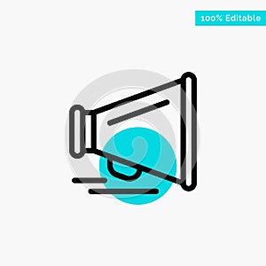 Speaker, Laud, Motivation turquoise highlight circle point Vector icon photo